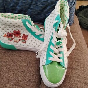 Nintendo Green and White Animal Crossing Sneakers